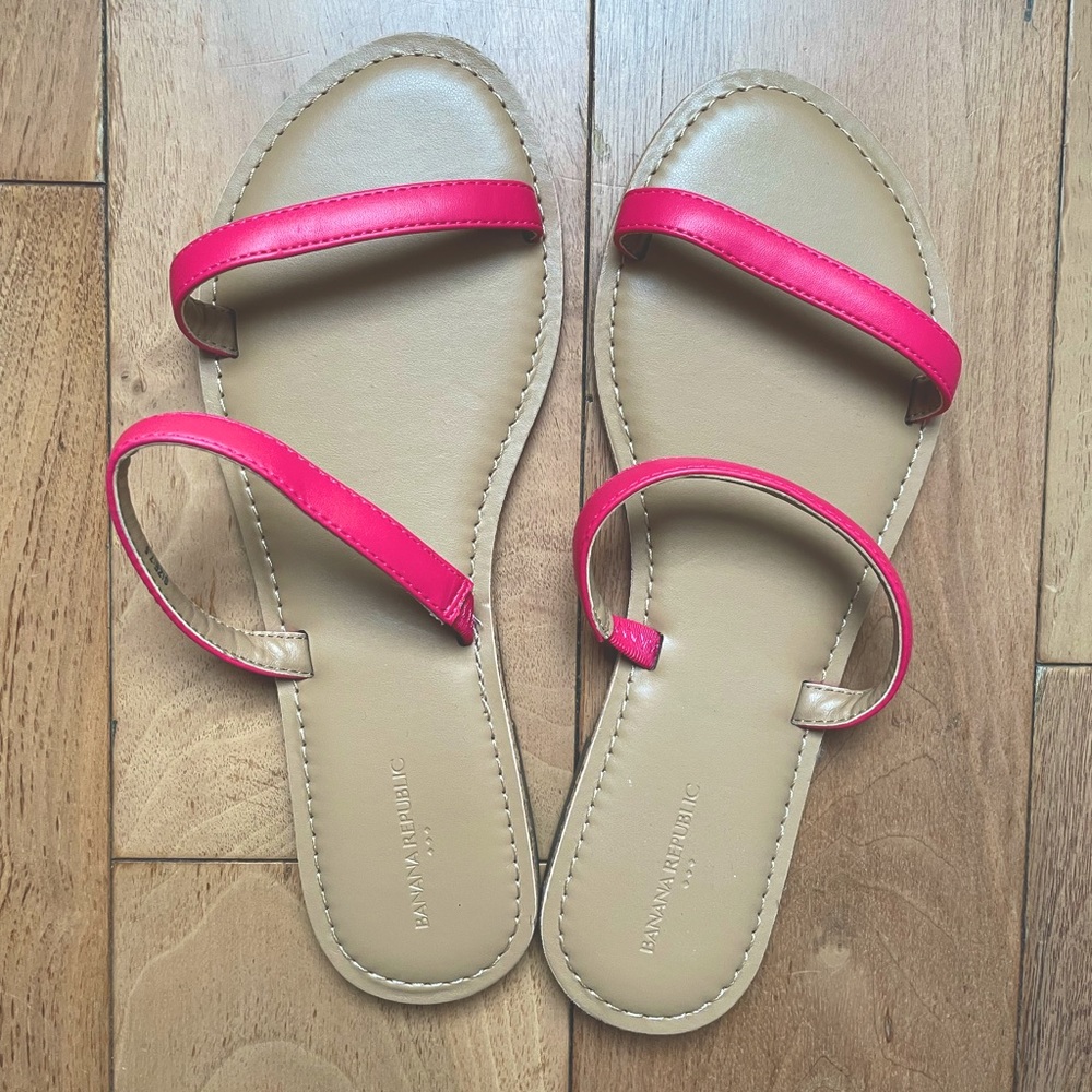 Banana Republic Hot Pink Strappy Sandals